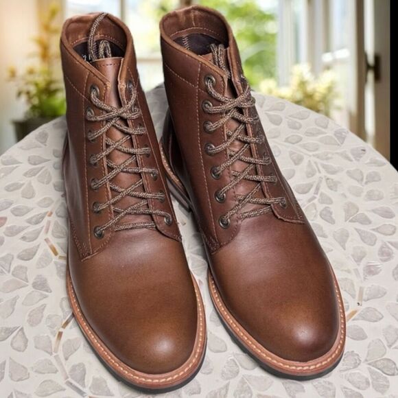 Nisolo Anthropologie Amalia All-Weather Lace Up Boot NEW - Picture 1 of 9